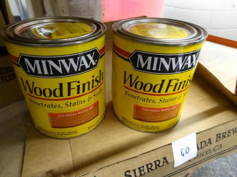lot 60 image: Qty 2 New Minwax Stain  Colonial Ma...