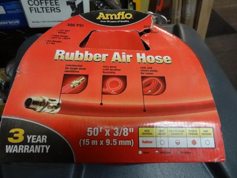 lot 79 image: New Amflo Rubber Air Hose, 50ft, 3...