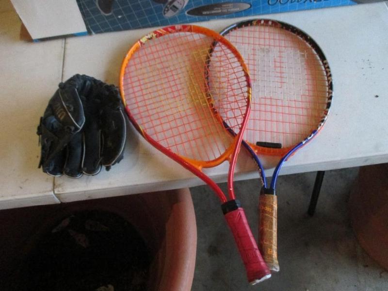 lot 34 image: 2 Wilson Bat Mitten Rackets