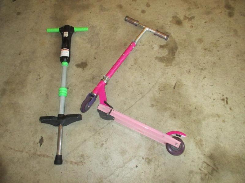 lot 53 image: Pogo Stick, Scooter