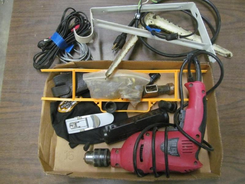 lot 127 image: Tool Shop Drill, 2 Brackets, Cords,...