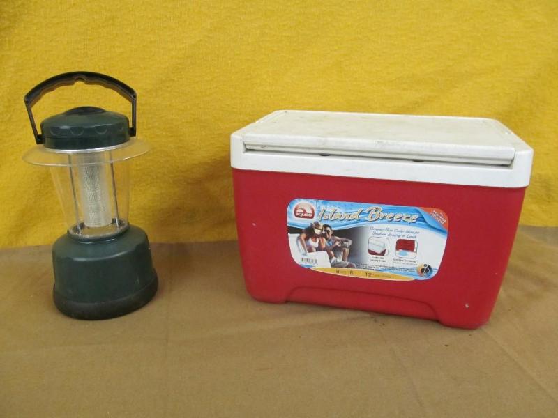 lot 172 image: Igloo Cooler and Coleman Lantern...