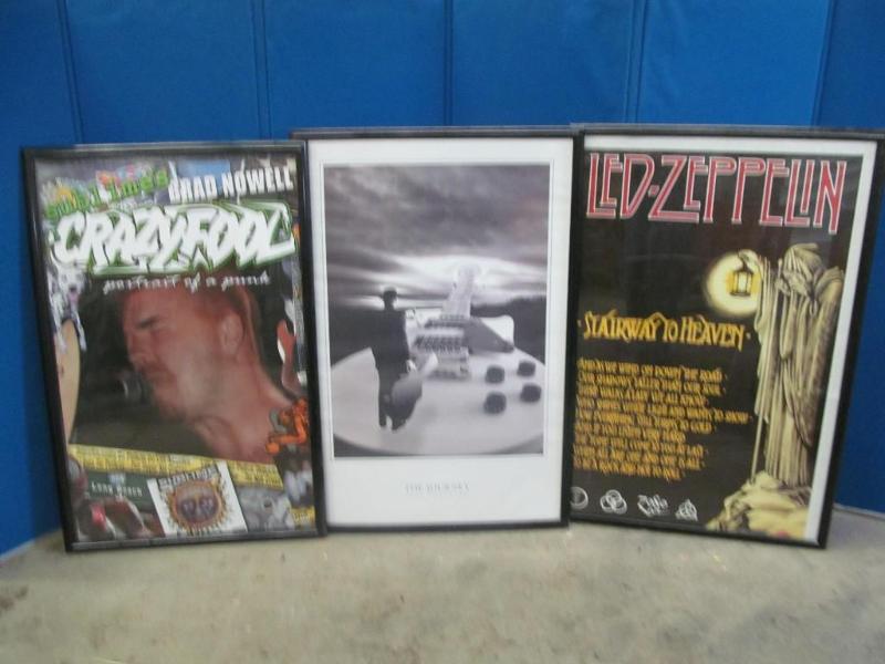 lot 19 image: (3) 37 in x 25 in Framed Posters - ...