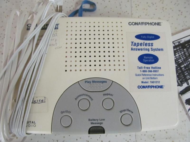 lot 231 image: Conair Phone Tapeless Answering Sys...