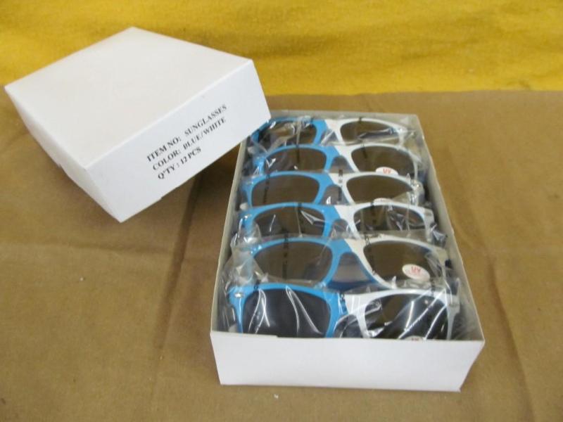 lot 81 image: 12 Piece BlueWhite Sunglasses...