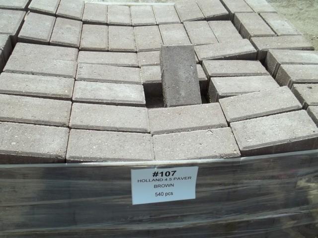 Holland 4.5 Paver Brown QTY 540,PAL...