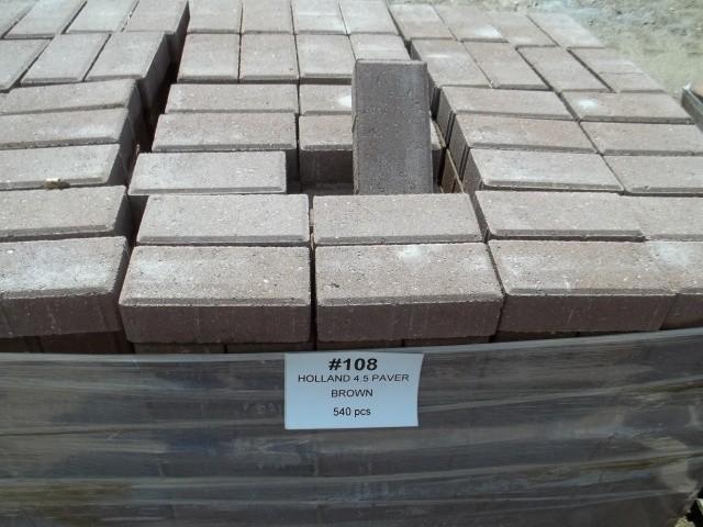 Holland 4.5 Paver Brown QTY 540,PAL...