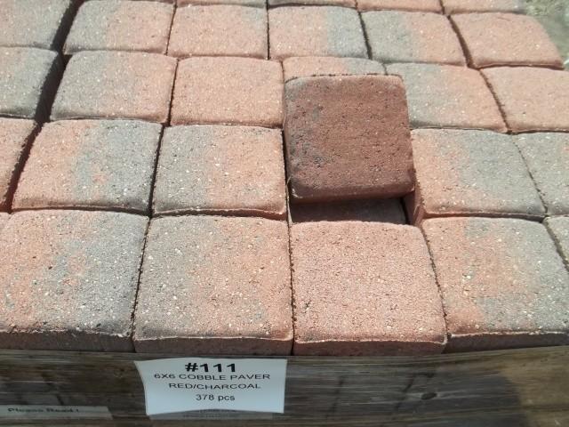 Old World Cobble Paver 6x6 RedChar...