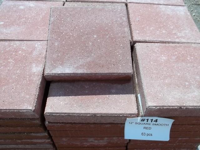 12&quot Square Smooth Red QTY 63,P...