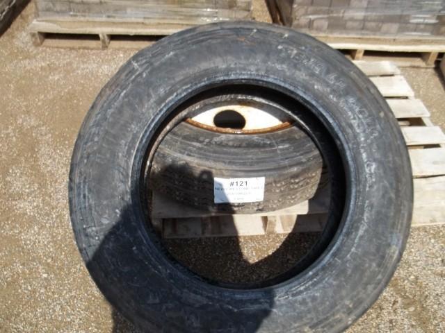 Two new Firestone 25570R22.5 tires...