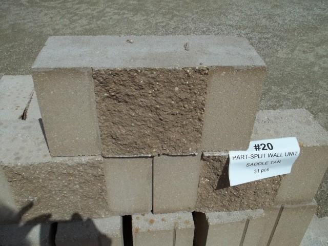 Part-split Wall Block Saddle Tan 8&...