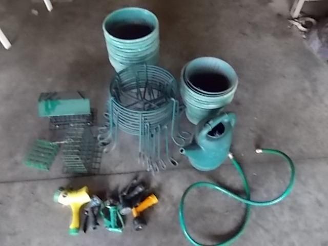 lot 20 image: Garden Hose Sprayers, Plant Pots, P...