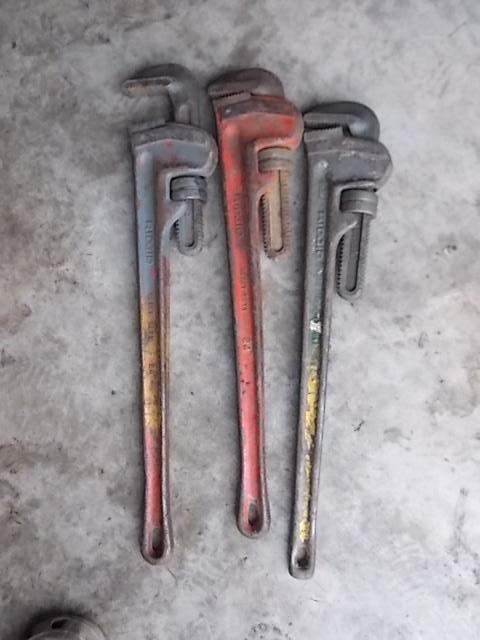 lot 33 image: 3-24 in Ridgid Pipe Wrenches...