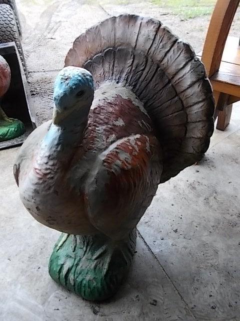 lot 57 image: Large Cement Turkey Lawn Ornament...