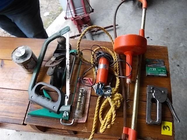 lot 66 image: Stanley Planer, Brush Saw, Caulk Gu...