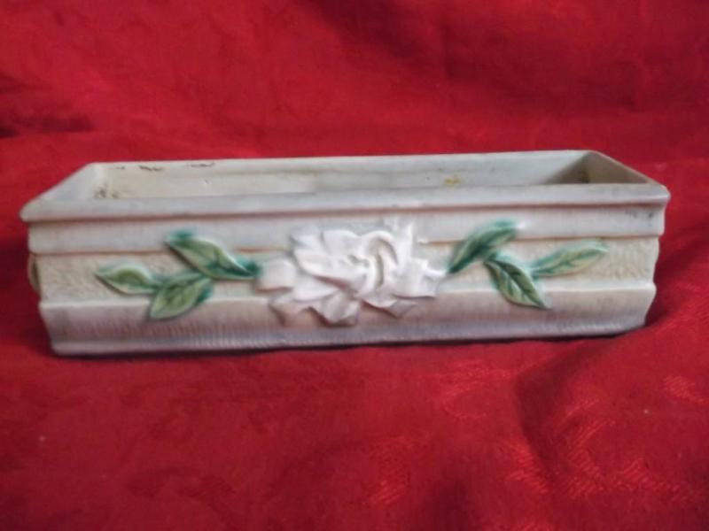 Vintage Roseville planter measuring...