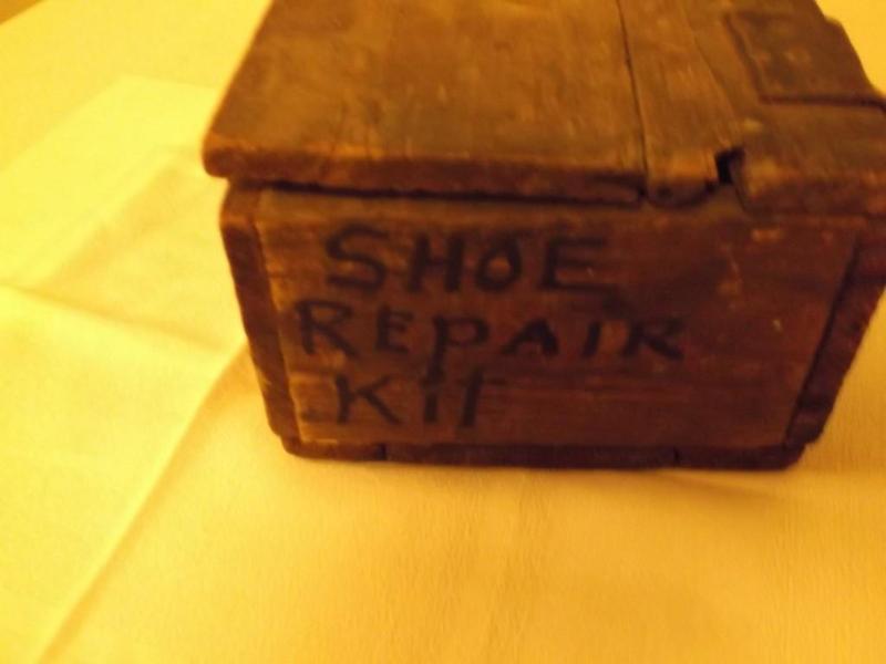 Vintage shoe repair kit has HOME RE...