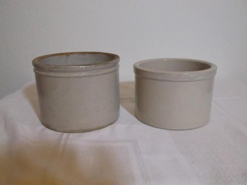 Vintage 2 very nice butter crocks n...