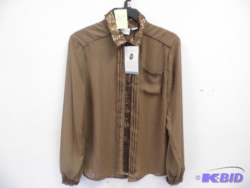 Jaclyn Smith Woven Shirt with Sequins