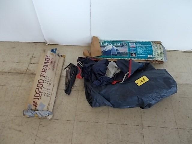 lot 123 image: Cabin Tent, 8 x 10, Condition Unk...