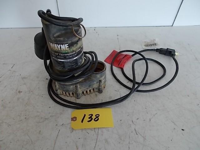 lot 138 image: Wayne Sump Pump, 13 hp, Works...