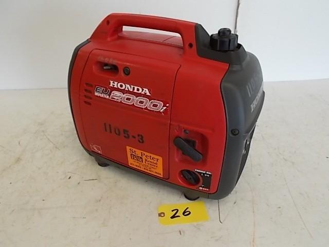 lot 26 image: Honda EU Inverter 2000 Generator, W...