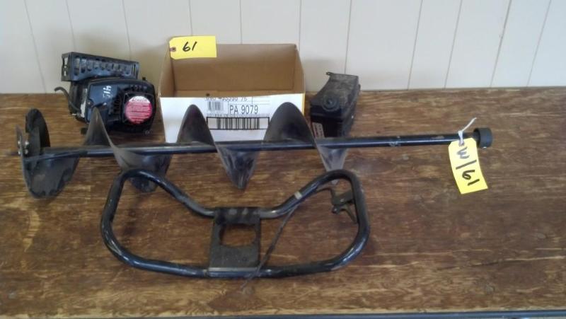 lot 61 image: Ice Auger, Needs Repair with 7 12&...