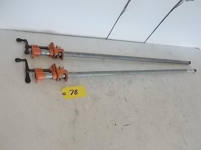 lot 78 image: (2) 4 Pipe Clamps...