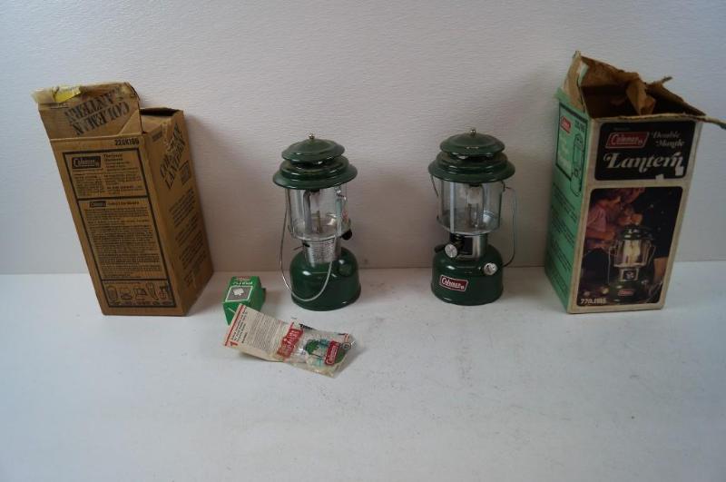 2 Coleman Double Mantle Lanterns