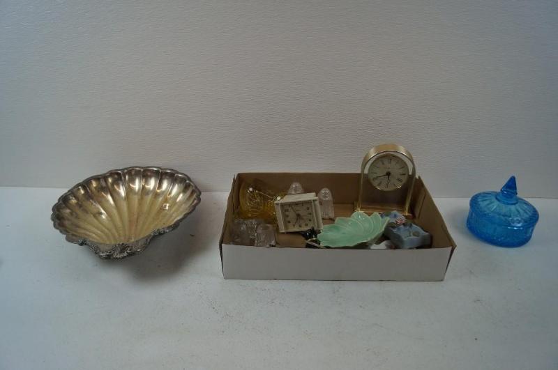 Misc glass and silver bowls