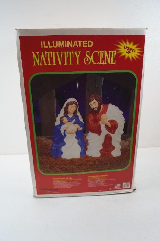 Illuminated Nativity Scene
