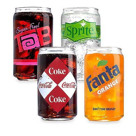 lot 62 image: Coca-Cola Vintage Can Glasses