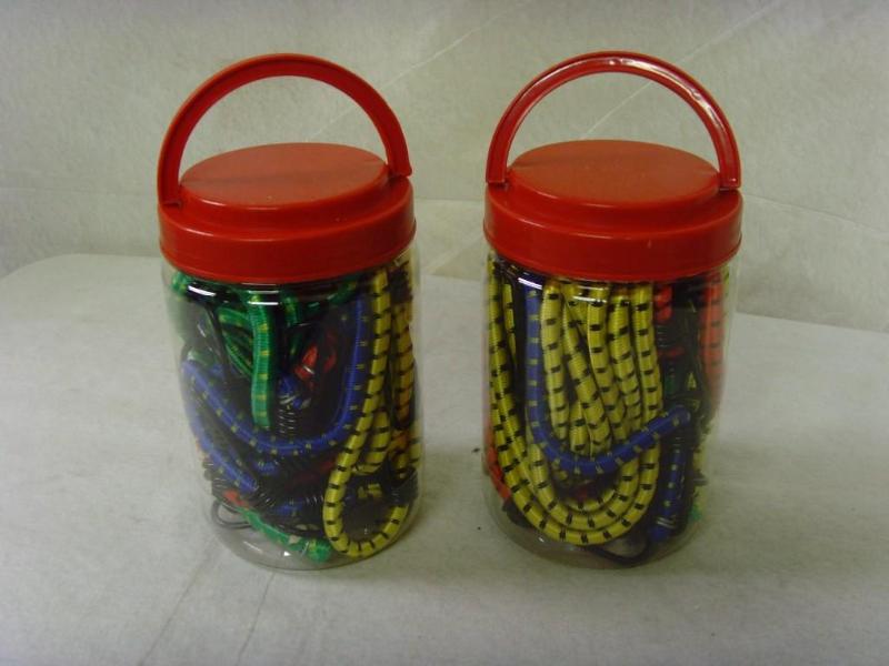 lot 75 image: Set of 2 12 Piece Bungee Cord Jars