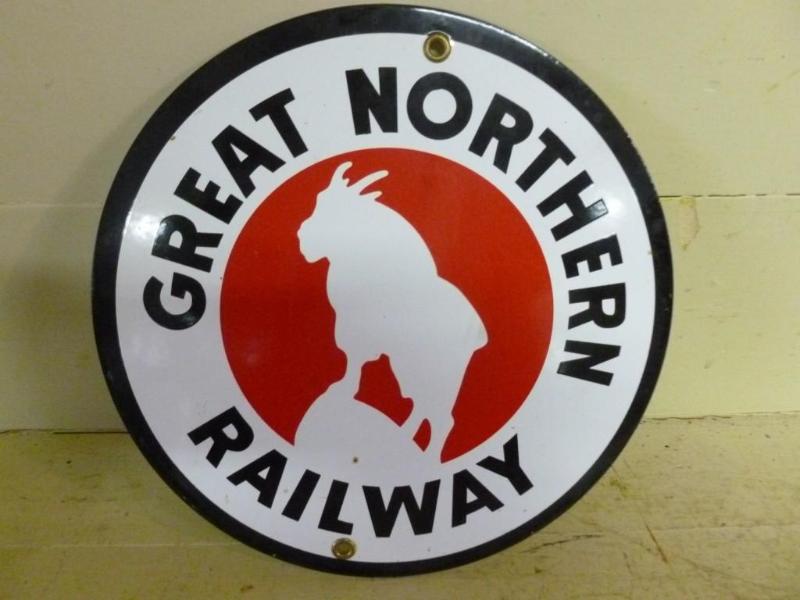 Great Northern Railway porcelain si...