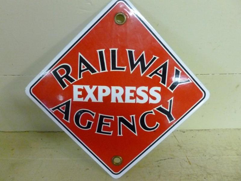 Railway Express Agency porcelain si...