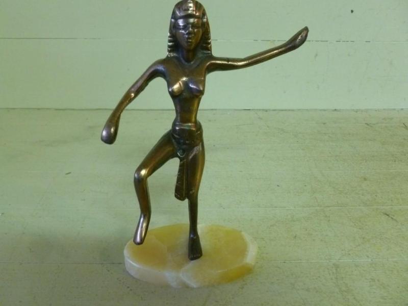 Vintage cast brass and marble base ...