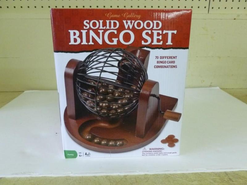 Game Gallery solid wood bingo set, ...
