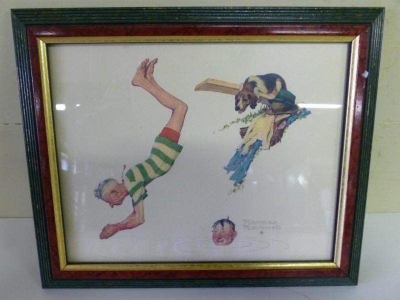 Beautiful Norman Rockwell wood fram...