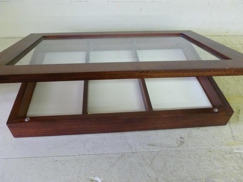 Beautiful wood framed display case ...