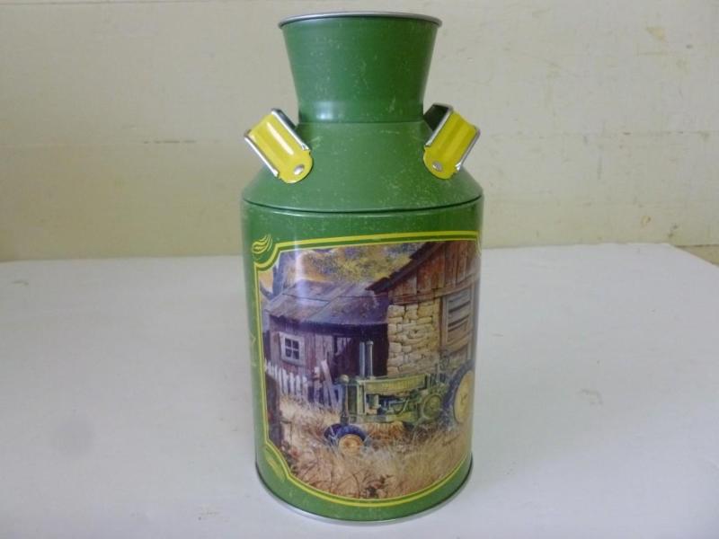 Collectible John Deere metal milk c...