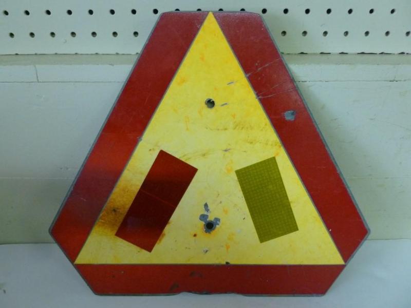 Heavy gage metal slow moving sign t...