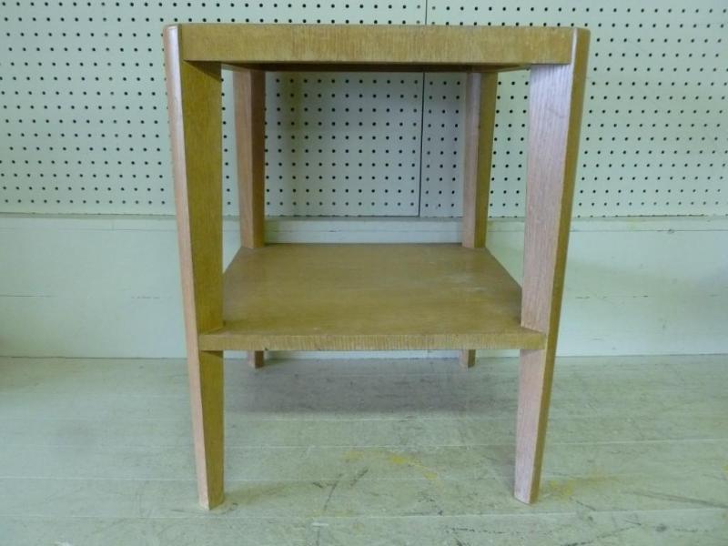 Vintage two tier solid wood end tab...