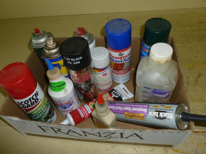 Large lot of part cans of garage it...