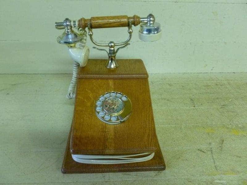 Large oak wood encased rotary desk ...