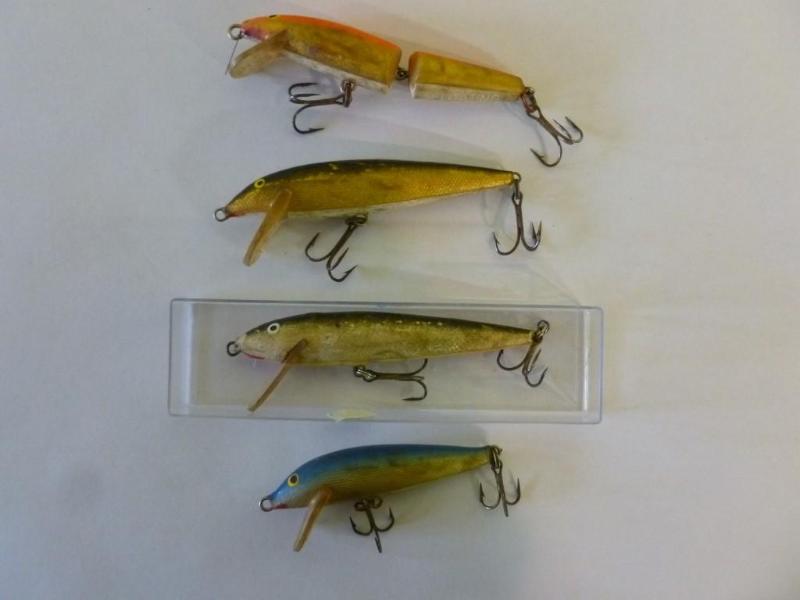 Lot of four Rapala fishing baits, m...