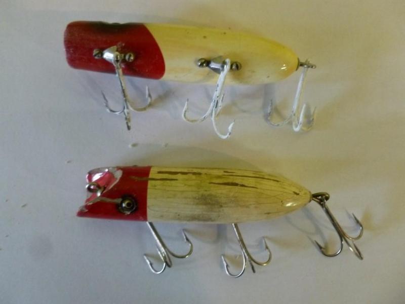 Lot of two large vintage wooden fis...