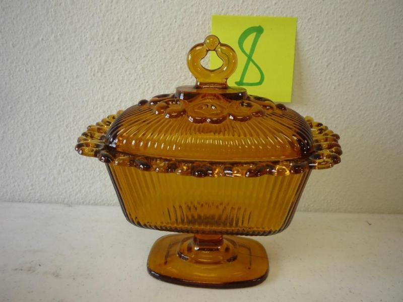 Beautiful Amber Candy Dish.Excellen...