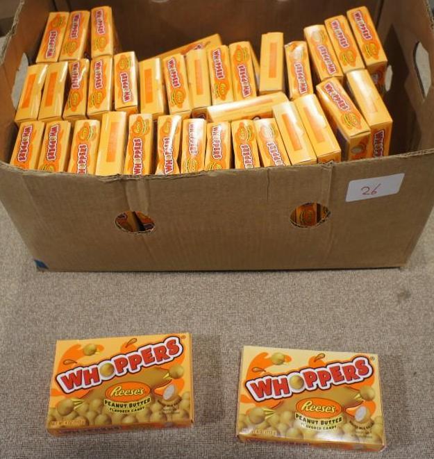 lot 26 image: Whoppers Reeses peanut butter 4 oz...