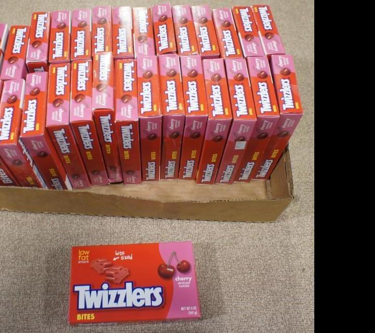 lot 28 image: Twizzlers Cherry 5 oz. boxes. Appro...