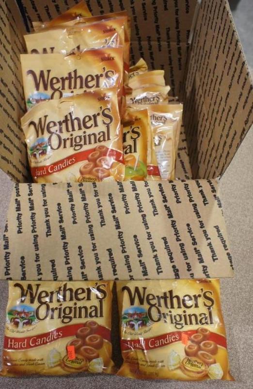 lot 32 image: Werthers Original 5.5 oz. bags. Ap...